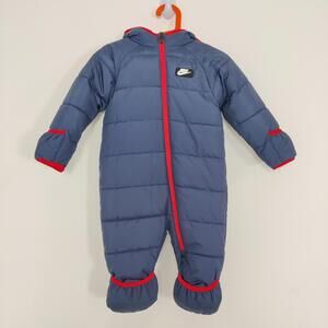 Nike Baby Snowsuit in Blue with Red Trim